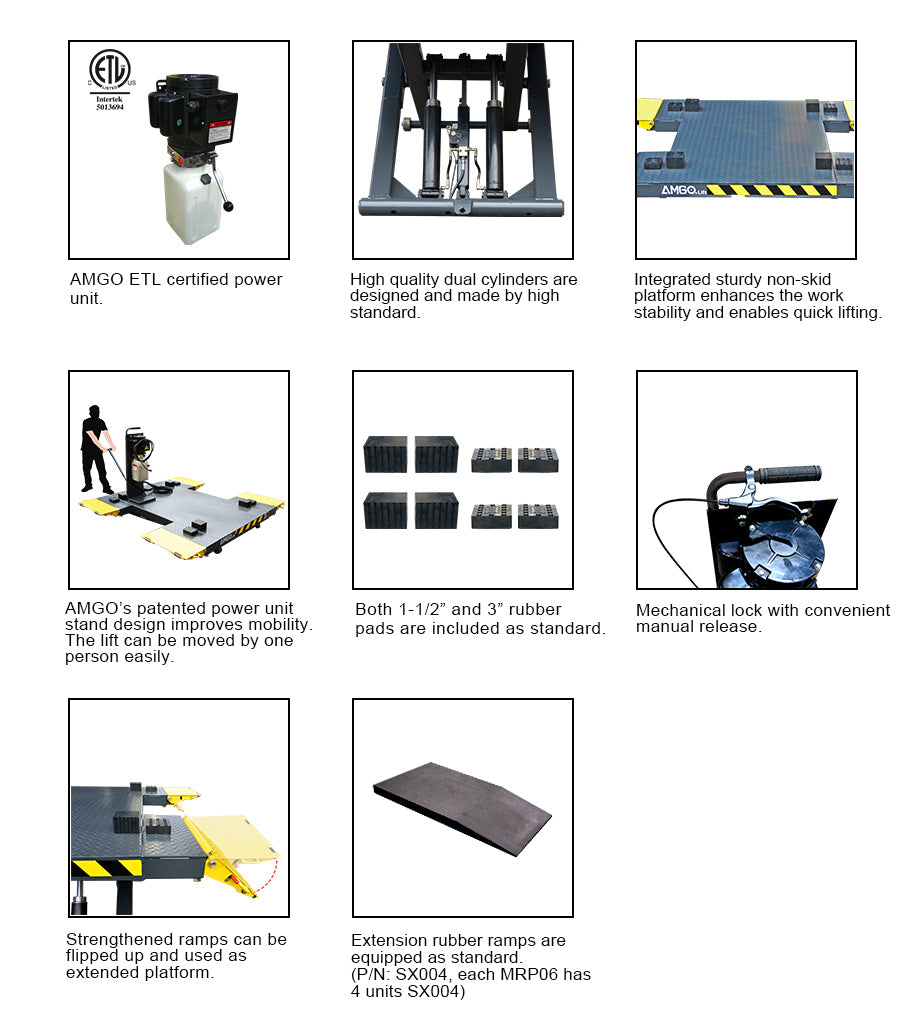 AMGO MRP06 Portable Mid Rise Lift
