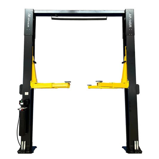 APlusLift 14,000LB 2-Post Overhead Single Release Direct Drive Car Lift with 3 Year Warranty - AP-14SR