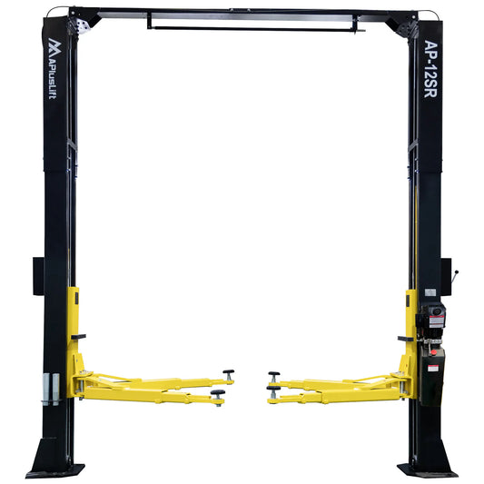 APlusLift 12,000LB 2-Post Overhead Single Release Direct Drive Car Lift with 3 Year Warranty - AP-12SR